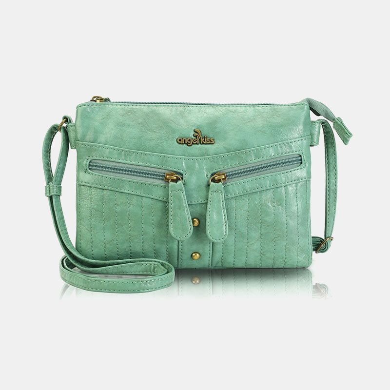 Damvattentät Hårdvara Multi-pocket Anti-stöld Crossbody Bag Axelväska