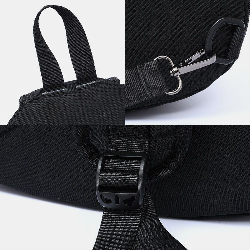 Herr 2st Usb-laddningshörlurar Stor Kapacitet Multifunktion Vattentät Crossbody-väska Bröstväska Sling Bag