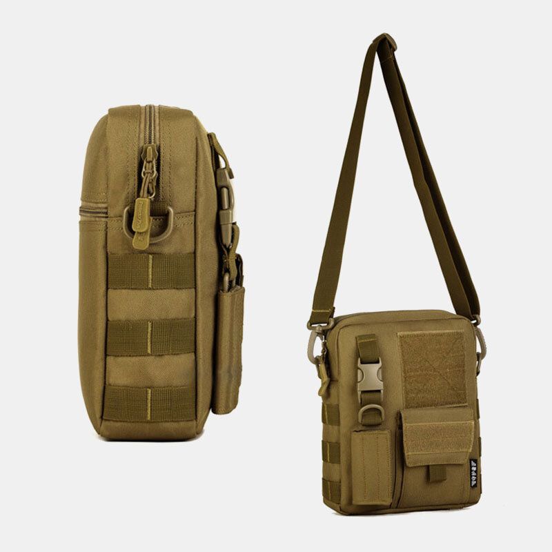 Herr Camo Mönster Multifunktion Stor Kapacitet Utomhusresor Taktisk Väska Crossbody-väska Axelväska Fyrkantig Väska