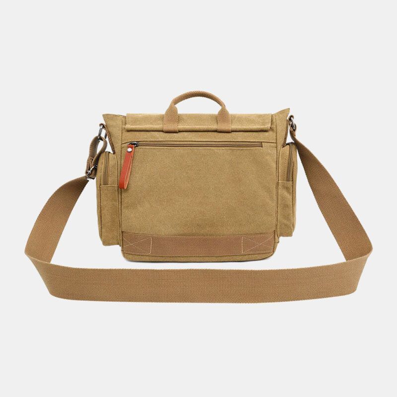 Herr Canvas Flerfack Flerfack Casual Shoulder Bag Messenger Bag Crossbody Bags Handväska