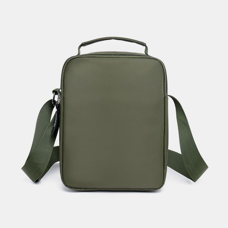 Herr Oxford Cloth Multi-fick Stor Kapacitet Flerlager Vattentät Crossbody Bag Axelväska