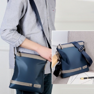 Herr Oxford Waterproof Patchwork Business Crossbody Bag Axelväska