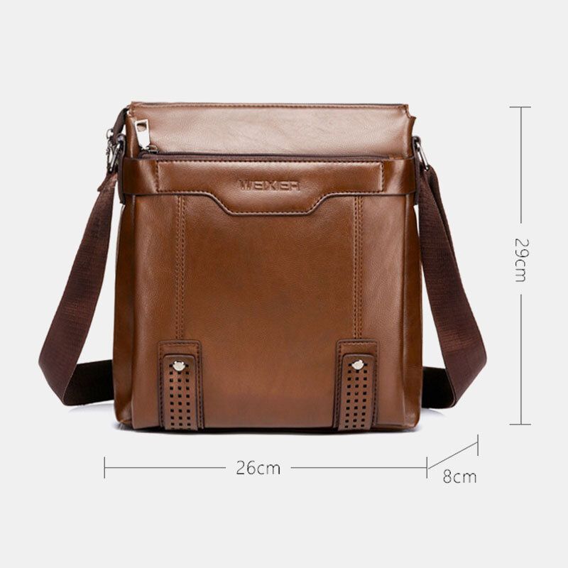 Herr Stor Kapacitet Crossbody-väskor Med Flera Fickor Casual Slitstark 65 Tums Telefonväska Messenger Bag Axelväska