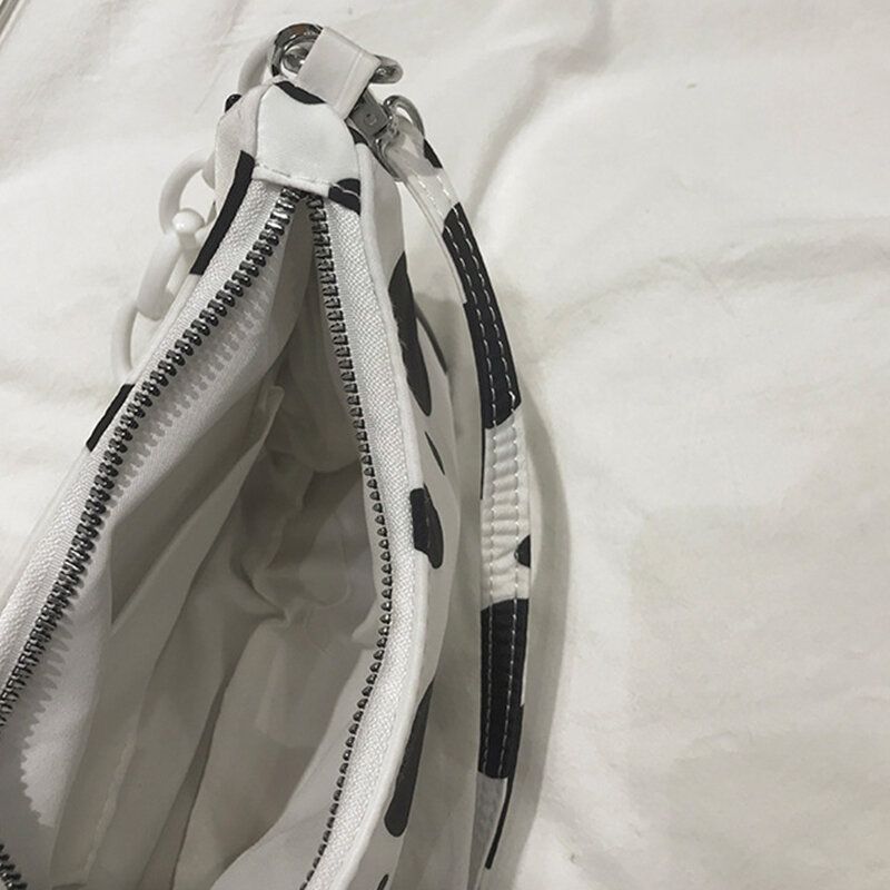 Kvinna Mjölkmönster Kedja Crossbody Bag