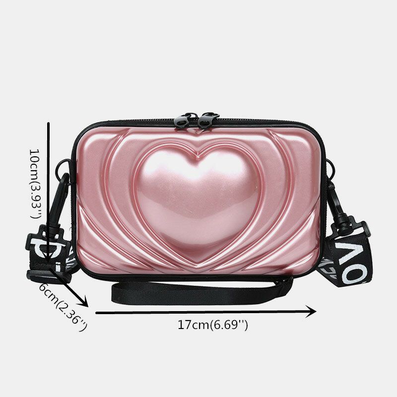 Kvinnor 65 Tum Love Solid Trunk Telefonväska Crossbody-väska