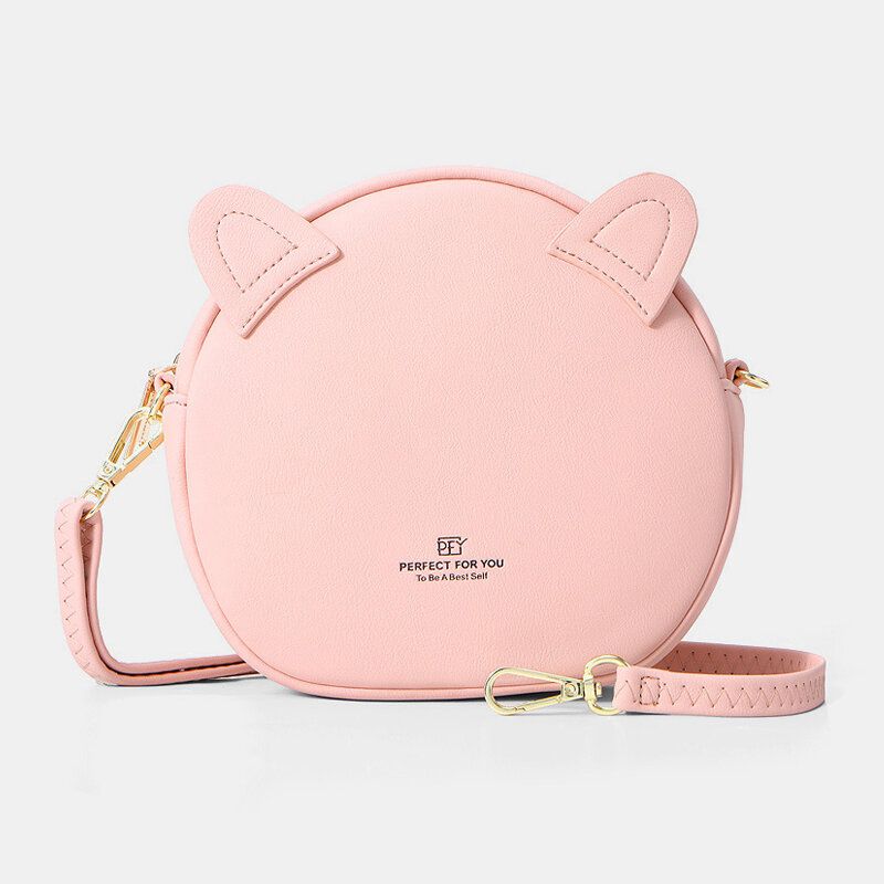 Kvinnor Casual Solid Cat Mönster Telefonväska Crossbody Väska