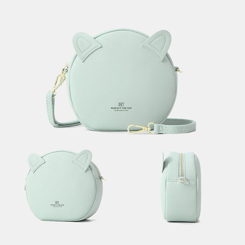 Kvinnor Casual Solid Cat Mönster Telefonväska Crossbody Väska