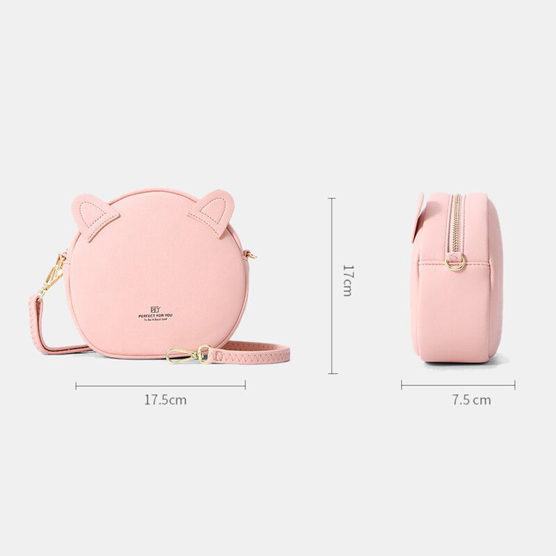 Kvinnor Casual Solid Cat Mönster Telefonväska Crossbody Väska