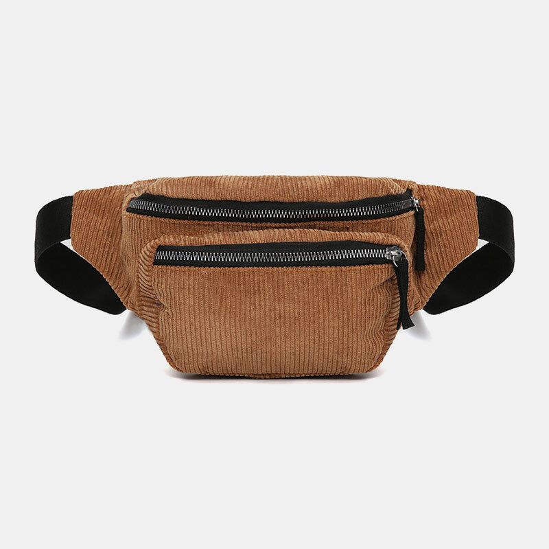 Kvinnor Manchester Retro Enfärgad Casual Mode Crossbody-väska Bröstväska Axelväska