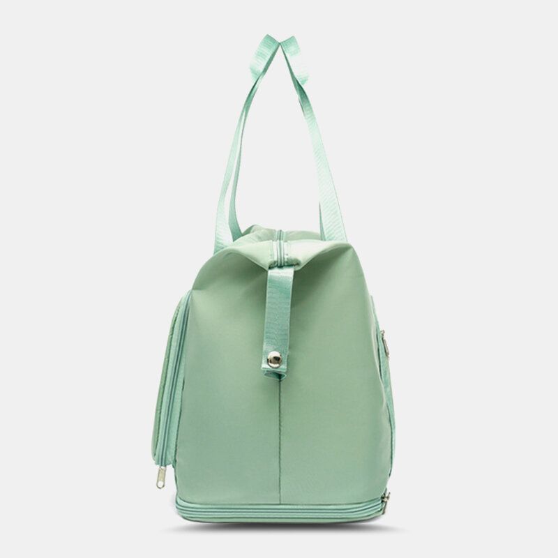 Kvinnor Oxford Dry Wet Separation Gymväska Skalbar Vikbar Design Crossbody-väska Stor Kapacitet Fast Rem Vattentät Bärbar Resväska