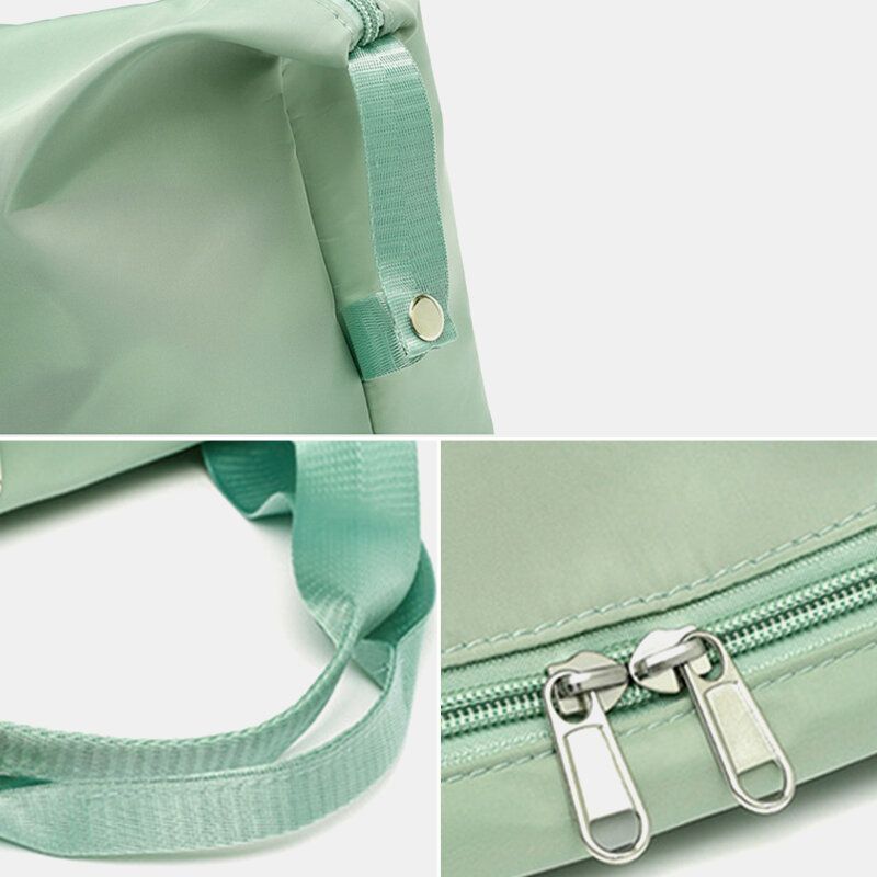 Kvinnor Oxford Dry Wet Separation Gymväska Skalbar Vikbar Design Crossbody-väska Stor Kapacitet Fast Rem Vattentät Bärbar Resväska