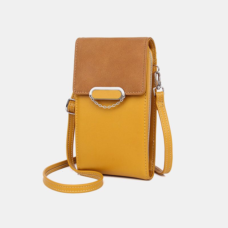 Kvinnor Pu Läder Multi-carry Mode Casual Telefonväska Cross Body Bag