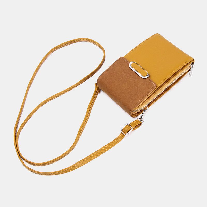 Kvinnor Pu Läder Multi-carry Mode Casual Telefonväska Cross Body Bag