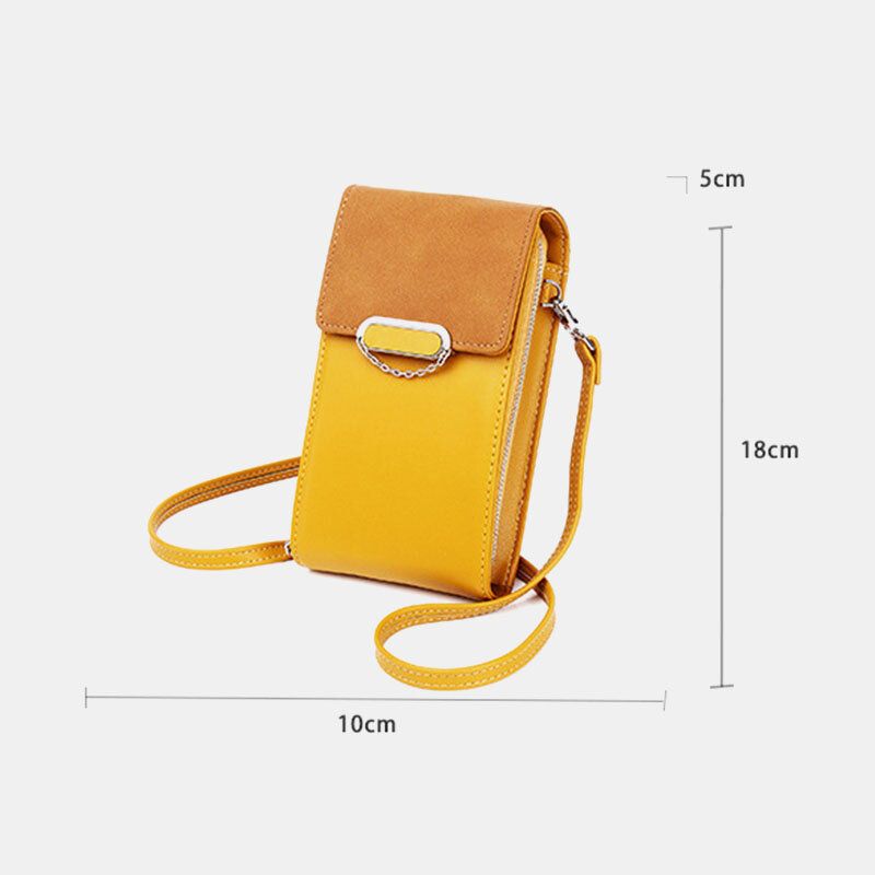 Kvinnor Pu Läder Multi-carry Mode Casual Telefonväska Cross Body Bag