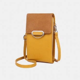 Kvinnor Pu Läder Multi-carry Mode Casual Telefonväska Cross Body Bag