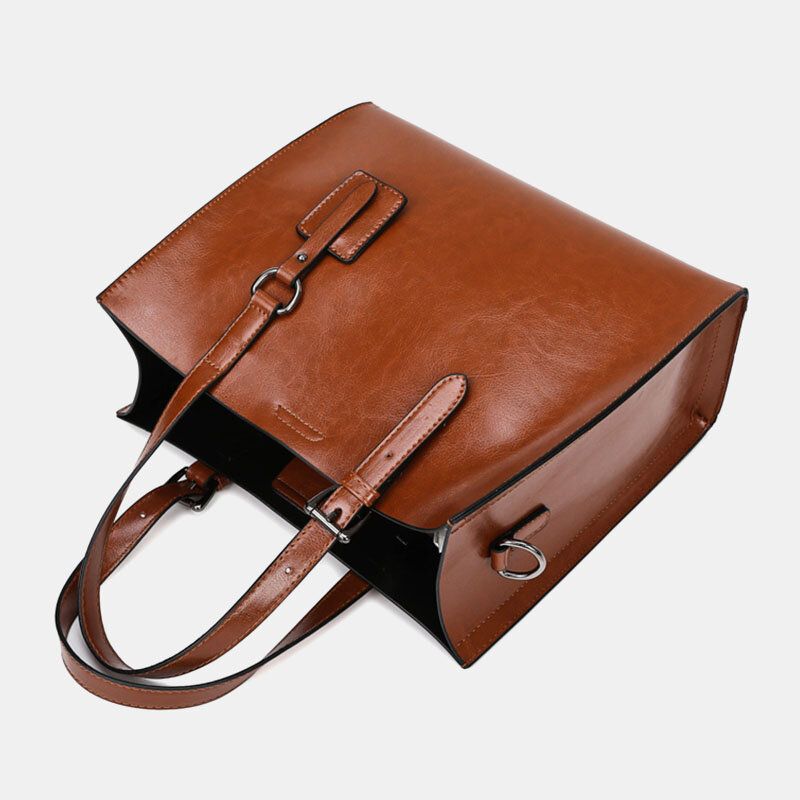 Kvinnor Retro Crossbody-väska Med Stor Kapacitet Handväska Satchelväska