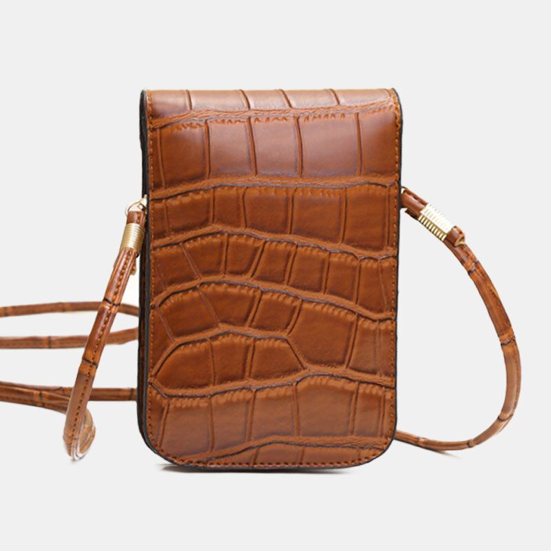 Kvinnor Vintage Alligator 63 Tums Telefonväska Crossbody-väska