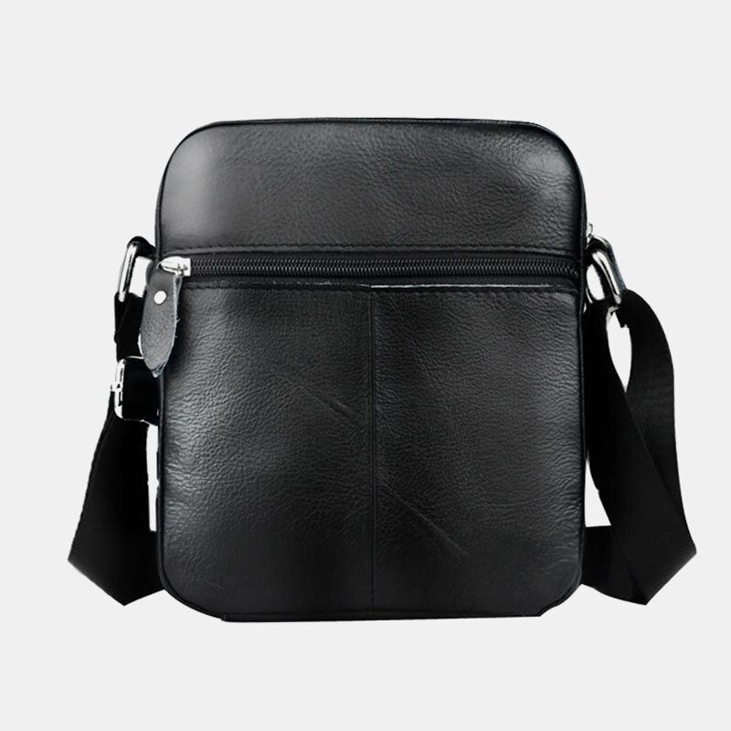 Män Äkta Läder Vattentät Multifunktion Stöldskydd Casual Crossbody Bag Axelväska