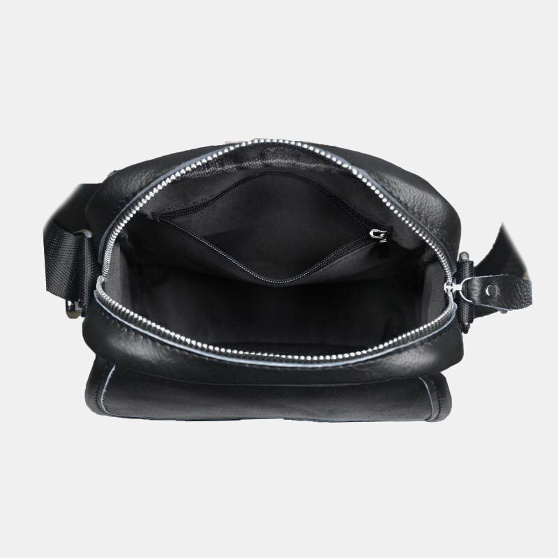 Män Äkta Läder Vattentät Multifunktion Stöldskydd Casual Crossbody Bag Axelväska