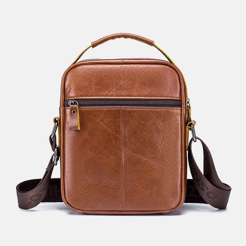 Män First Layer Kohud Stöldskydds Crossbody-väskor Multifunktionella Slittåliga Messenger Bag Handväska Med Stor Kapacitet