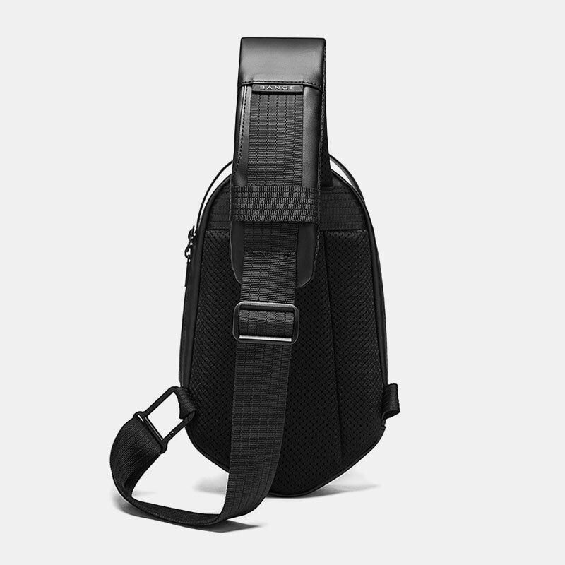 Män Oxford Stöldskydd Usb-laddning Polyeder Vattentät Utomhus Crossbody-väska Bröstväska Sling Bag