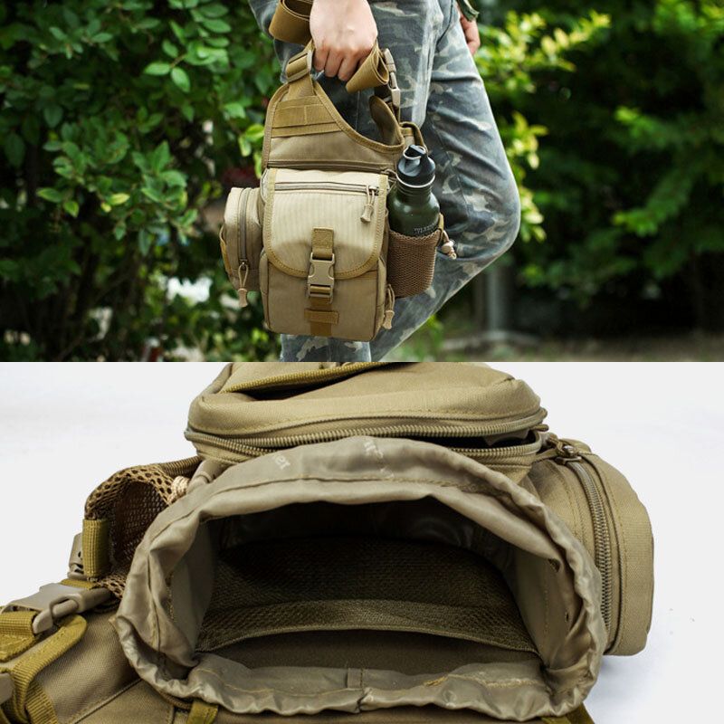 Män Oxford Utomhus Ridning Sport Camo Vattentät Crossbody-väska Med Stor Kapacitet Midjeväska Sadelväska