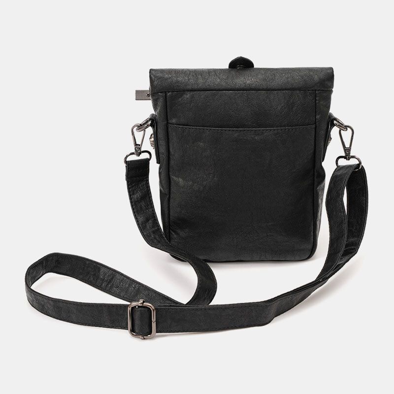 Män Pu Läder Vintage 63 Tums Telefonväska Small Crossbody-väskor Axelväska