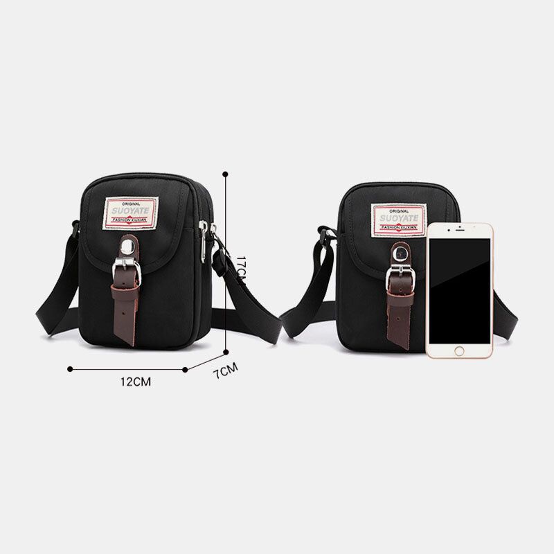 Unisex Nylon Mini Lätt Att Bära Casual Axelväska Cross Body Bag