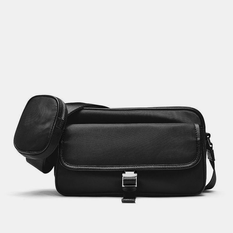 Unisexual Oxfords Cloth Casual Messenger Bag Med Stor Kapacitet Slitstark Justerbar Rem Crossbody-väska