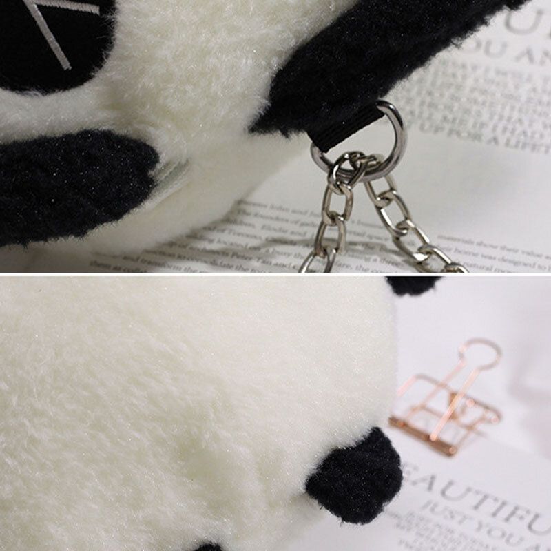 Vinter-os I Peking Söt Panda Dacron Chain Crossbody-väska