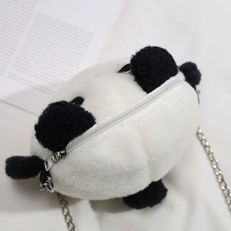 Vinter-os I Peking Söt Panda Dacron Chain Crossbody-väska