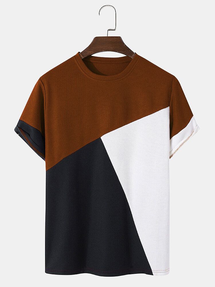 Herr Vens Color Block Casual T-shirts