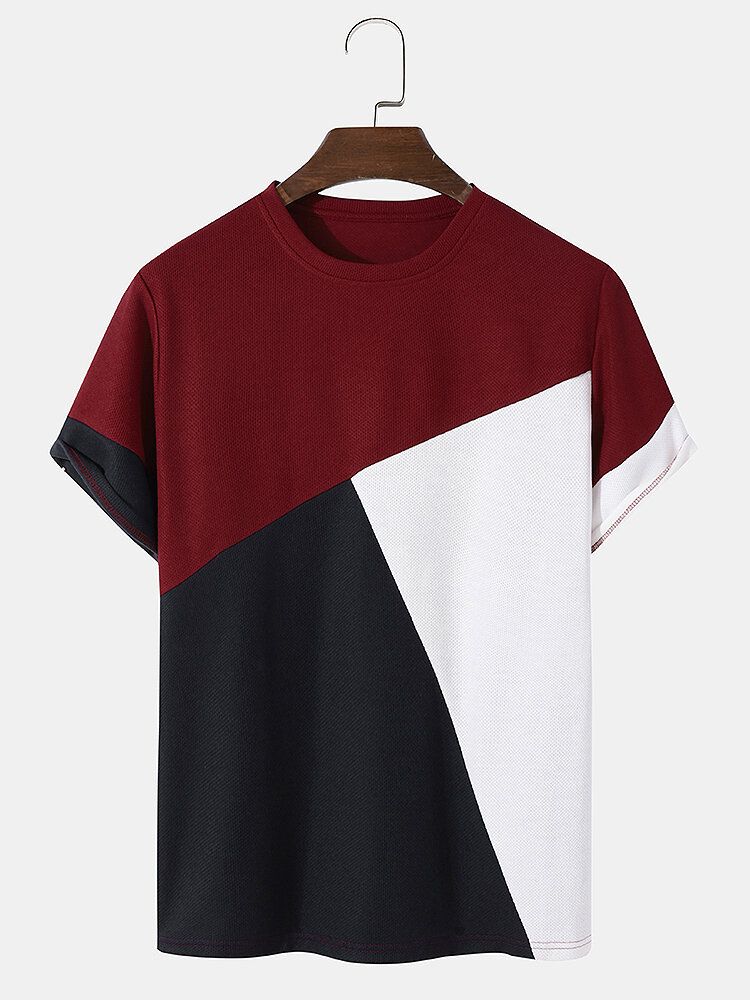 Herr Vens Color Block Casual T-shirts