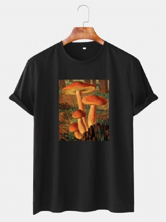 Mushroom Poster Grafiskt Tryck Tunn O-ringad Kortärmad T-shirt