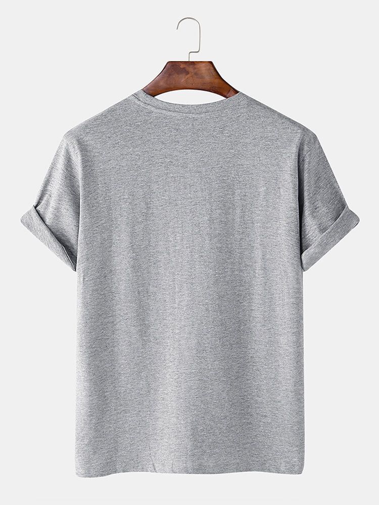 Nope Pandatryck För Män 100% Bomull Lös Casual Kortärmad T-shirt