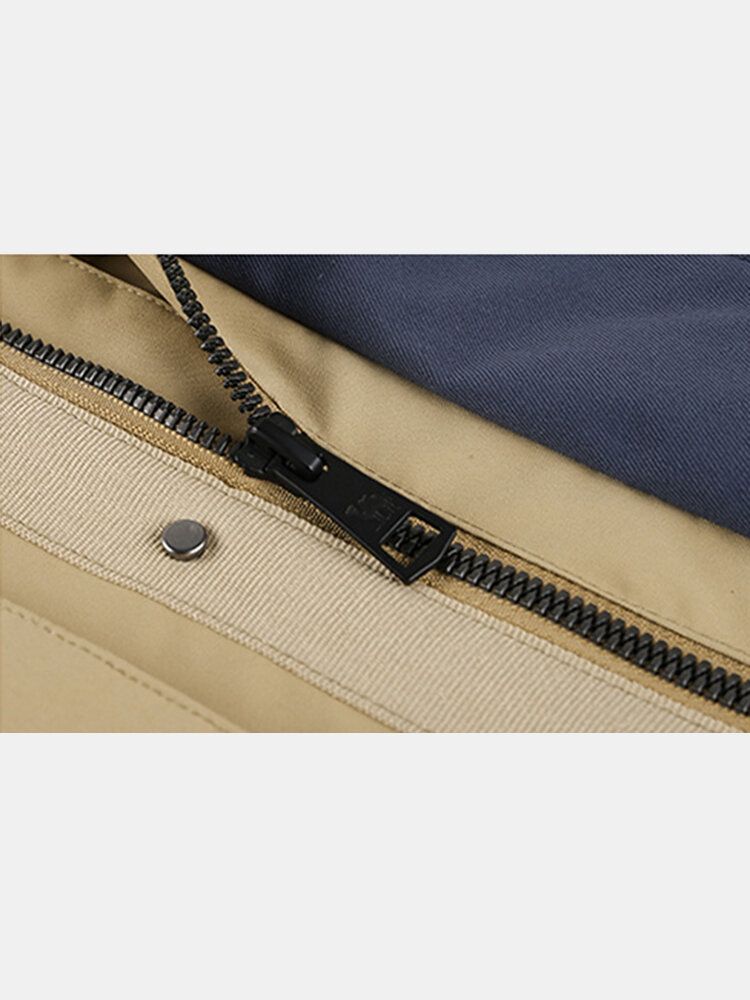 Camel Crown Herr Vattentät Outdoor Multi-pocket Hooded Technical Jacket