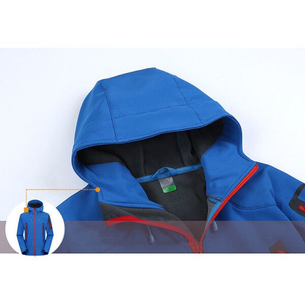 Vattentät Vindtät Fleece Soft Shell Outdoor Jacka