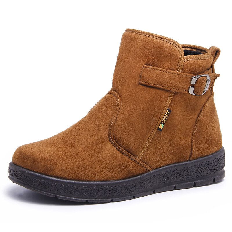 Dam Comfy Varmt Foder Spänne Slip On Snow Boots