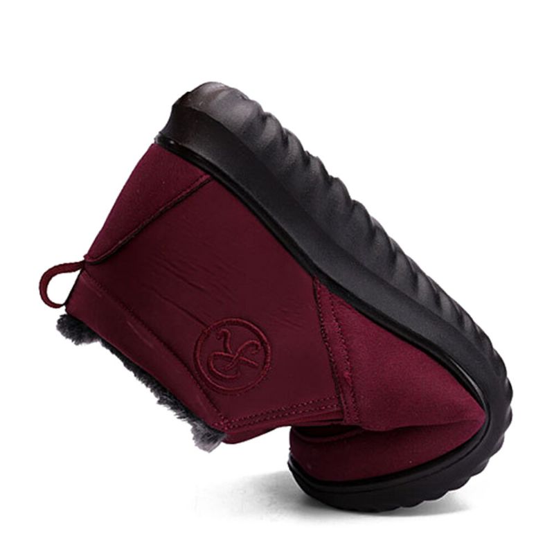 Dam Comfy Warm Foder Vattentät Slip On Snow Boots