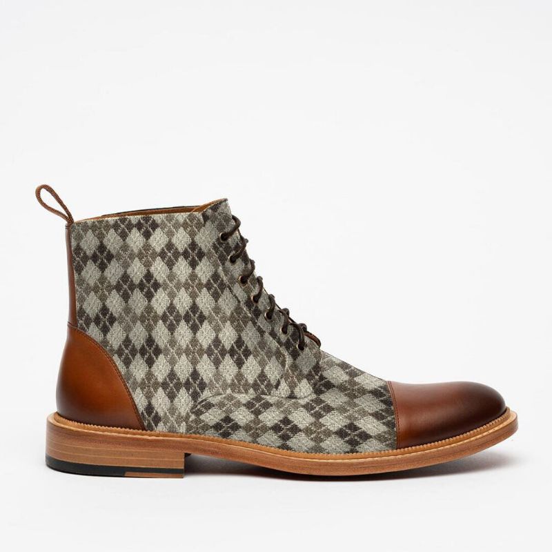 Herr Brittisk Stil Cap Toe Ankel Jack Boots