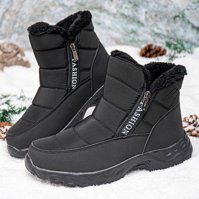 Herr Sida-dragkedja Design Vinter Varmfodrade Outdoor Snow Boots