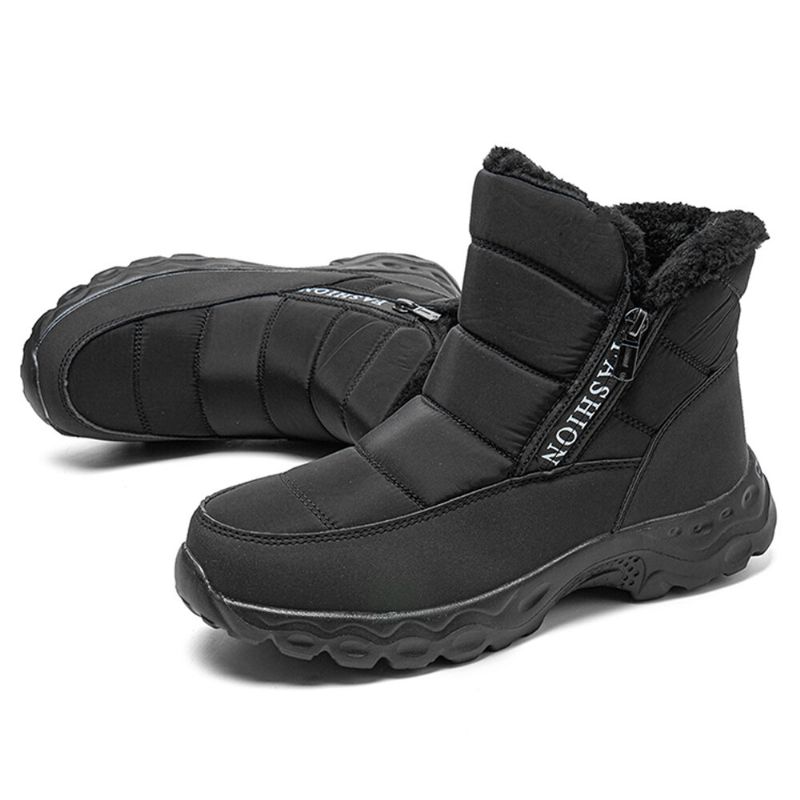 Herr Sida-dragkedja Design Vinter Varmfodrade Outdoor Snow Boots