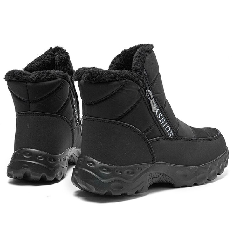 Herr Sida-dragkedja Design Vinter Varmfodrade Outdoor Snow Boots