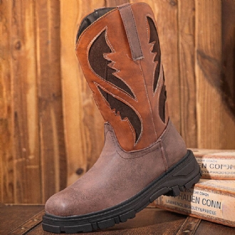 Herr Vintage Halkbeständig Mid-tube Slip-on Cowboy Boot