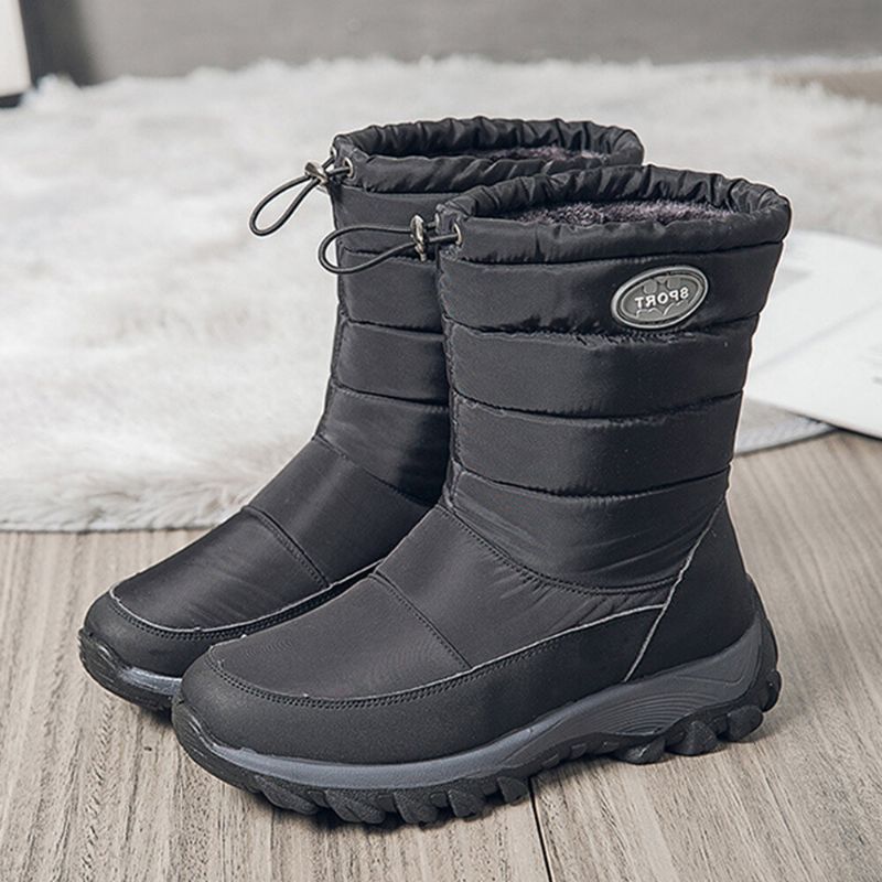 Kvinnor Varmfodrade Pull On Plus Velvet Snow Casual Boots