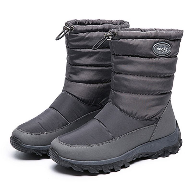 Kvinnor Varmfodrade Pull On Plus Velvet Snow Casual Boots