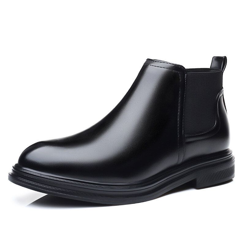 Män Andas Spetsiga Tå Mjuk Sula Bekväm Slip On Casual Chelsea Boots