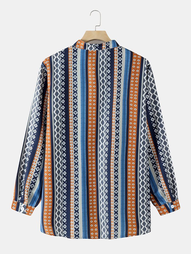 Bohemian Cuba Style Retro-skjorta Från Holiday Henley