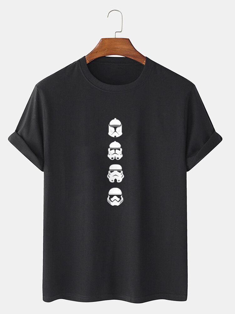 Herr Hjälmtryck Kortärmad Rundhals Star Wars Casual T-shirts