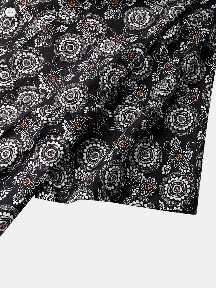 Män Allover Paisley Print Graceful Leisure Alla Matchade Skjortor